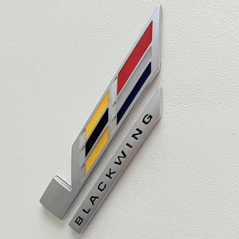 Cadillac Blackwing Metal Emblem 1 Cadillac Blackwing metal emblem in zinc alloy