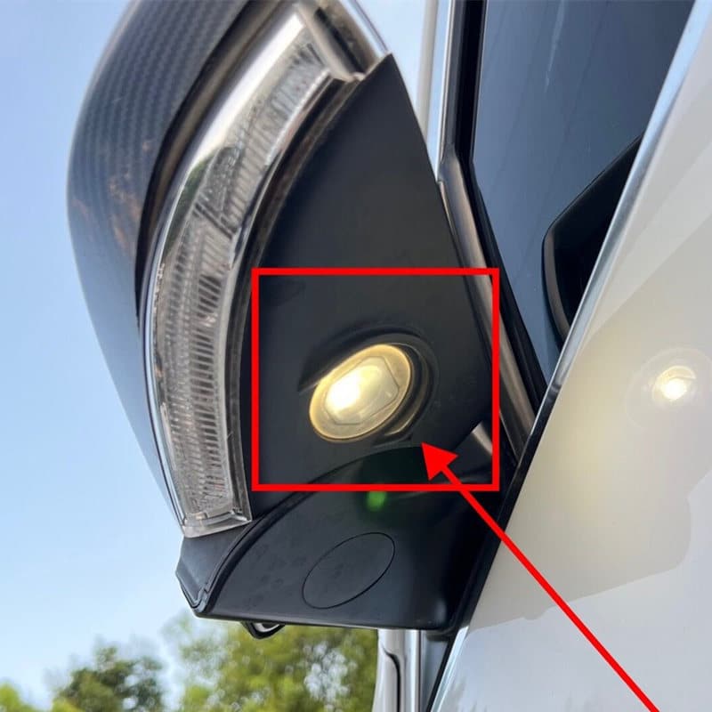 Cadillac Side Mirror Puddle Lights 5 Factory mirror harness connector on the puddle light